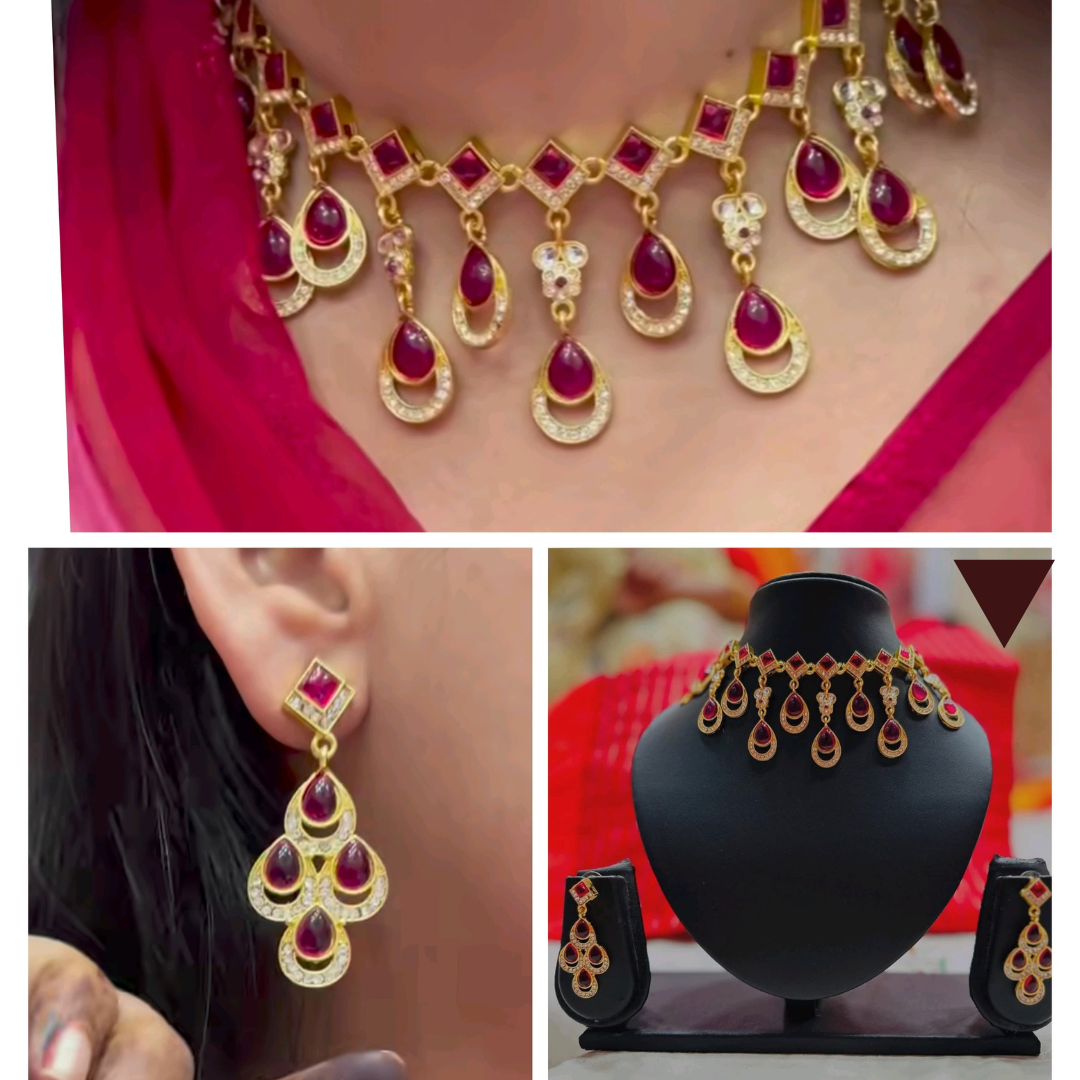Rajputi necklace with earring set