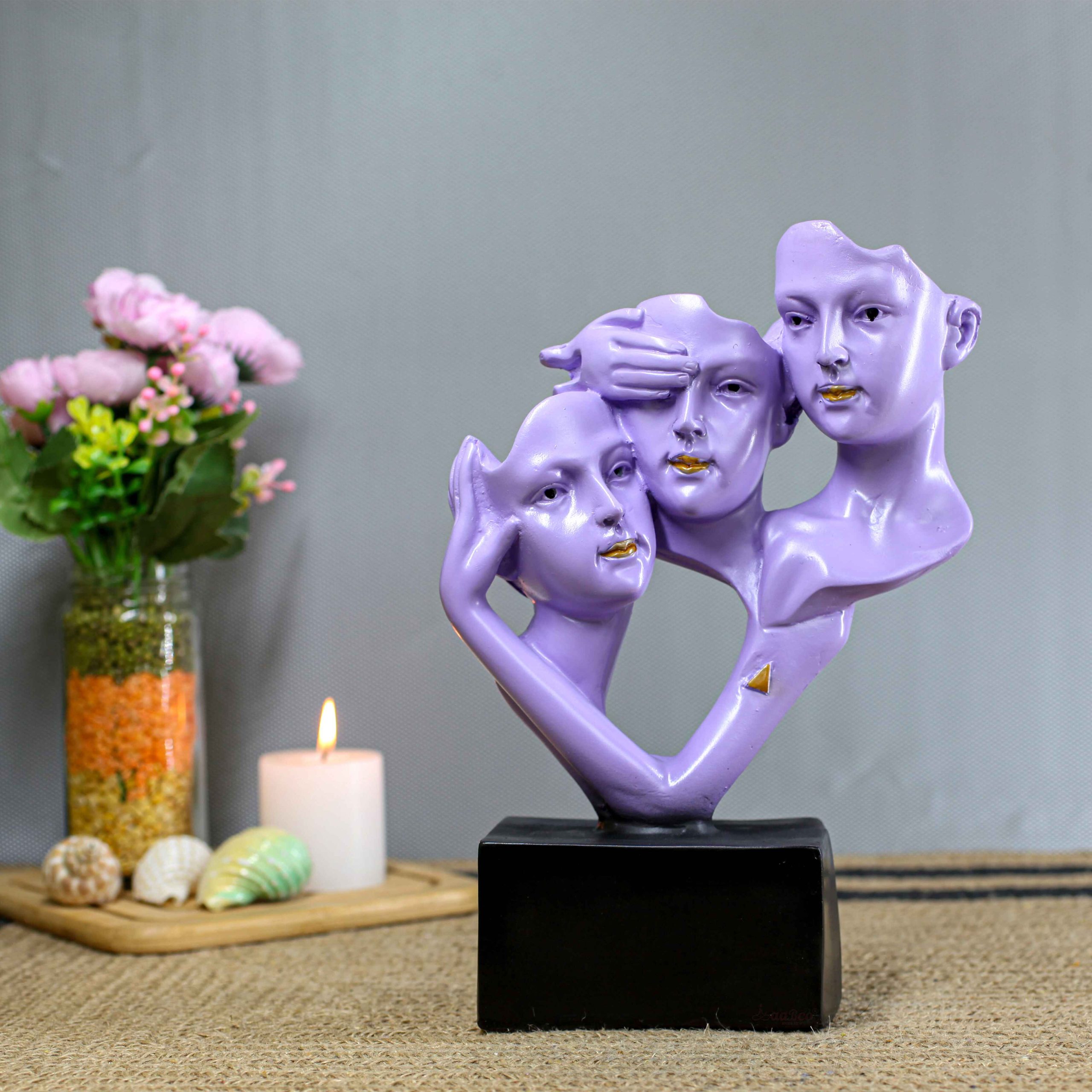 Three Face Lover Showpiece for Bedroom