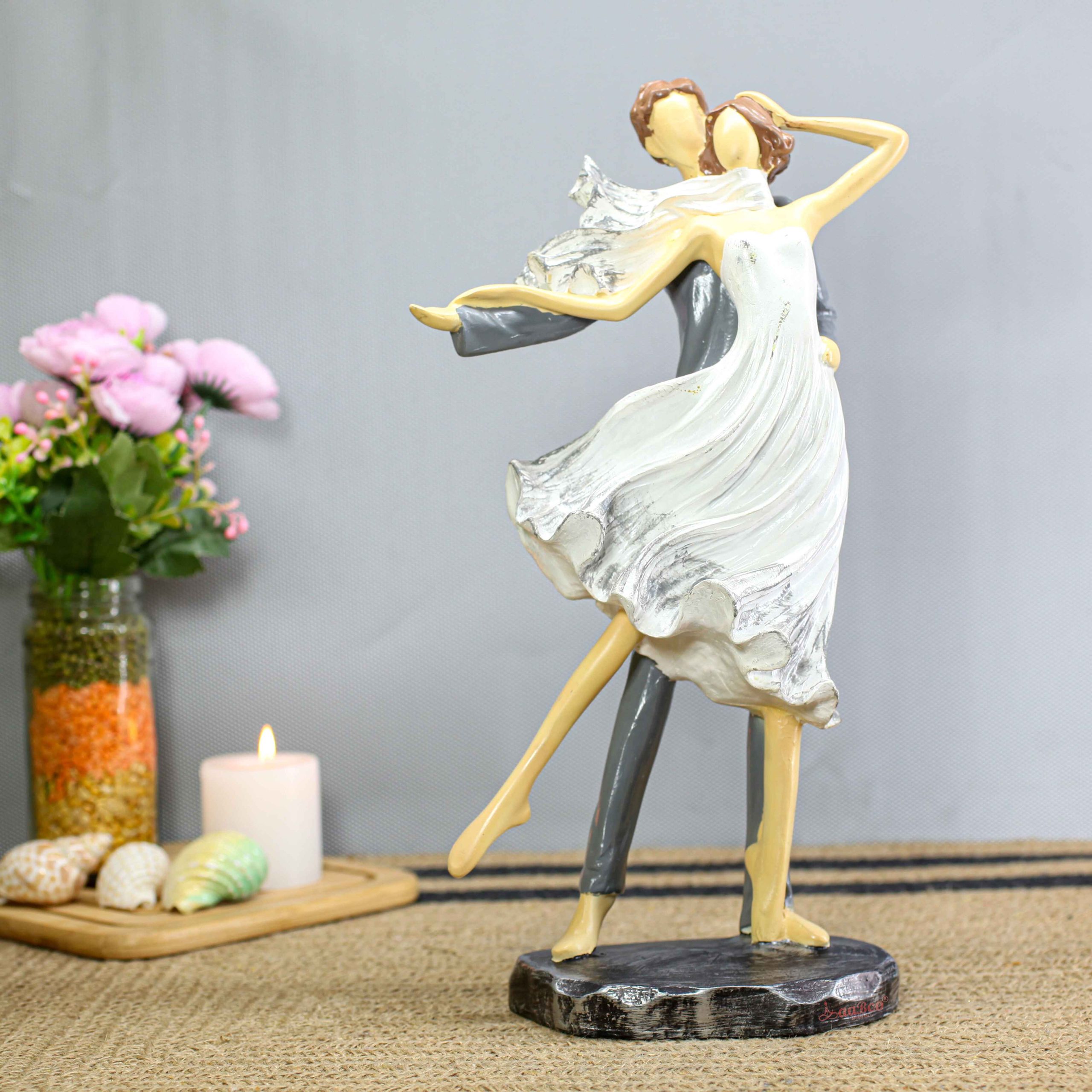 Dancing Couple 3 Handcrafted Resin Figurine for Home Décor & Gifts