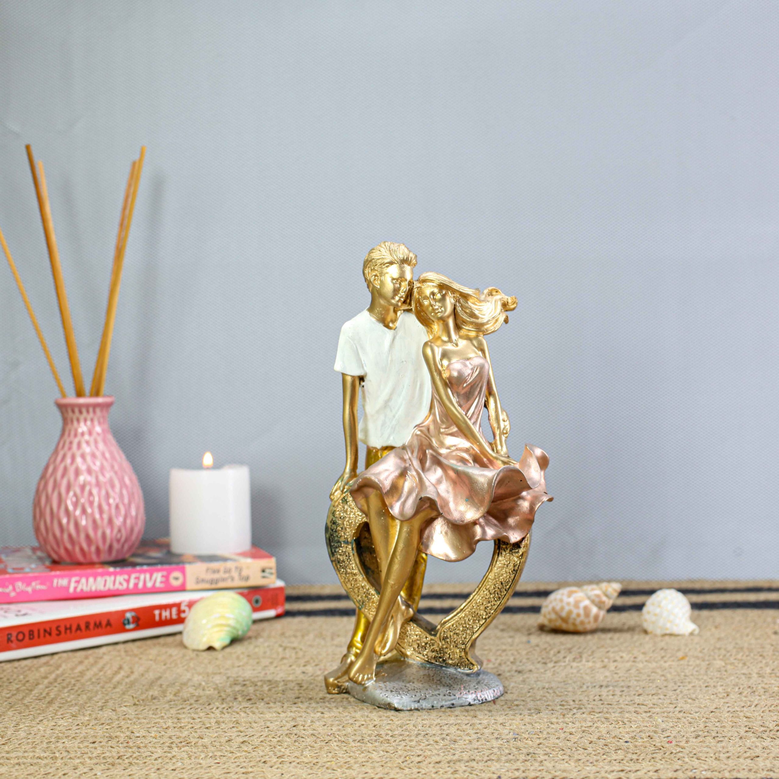 Dil Couple 2 Handcrafted Romantic Resin Figurine for Home Décor & Gifts