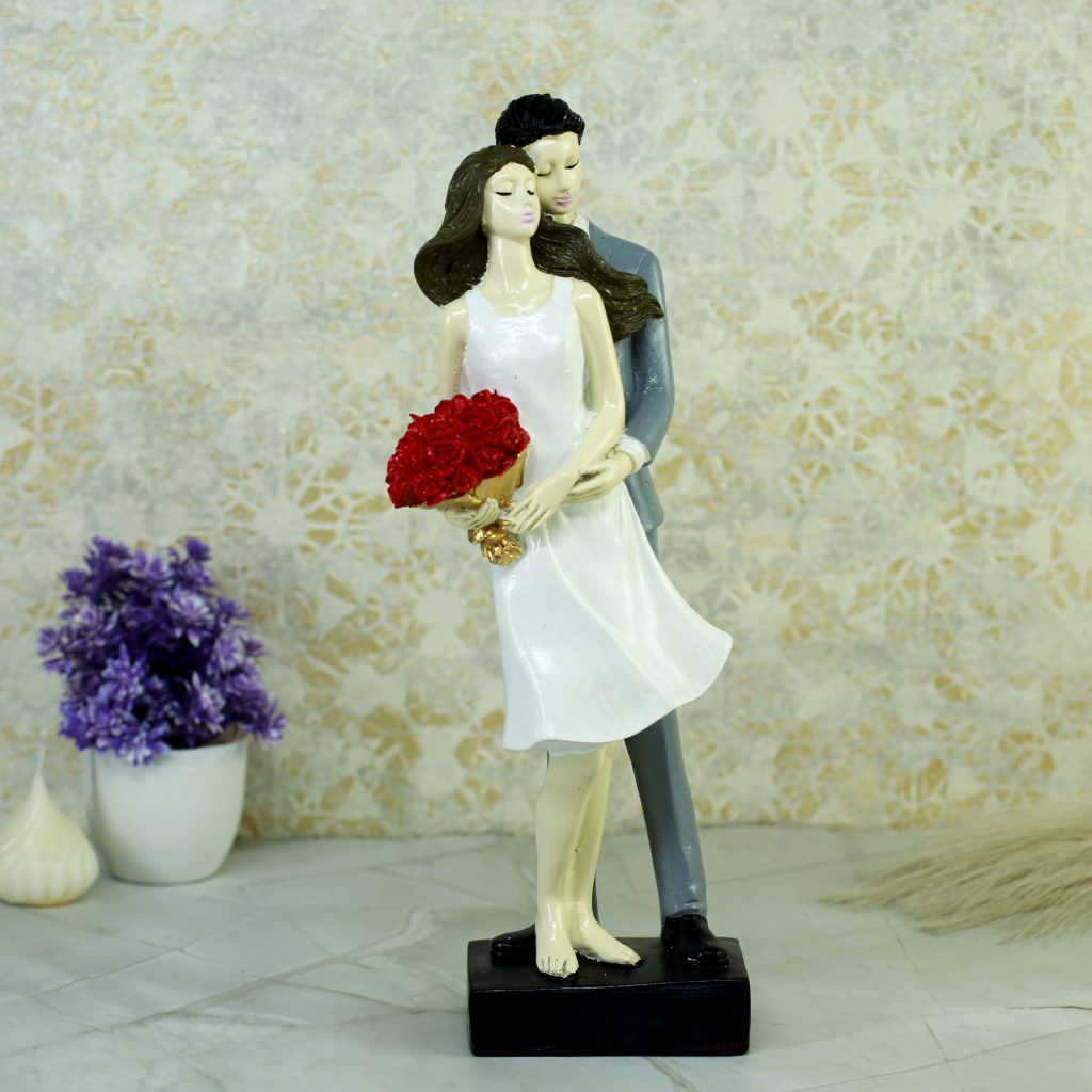 Father with two babies silver family showpiece modern home decor