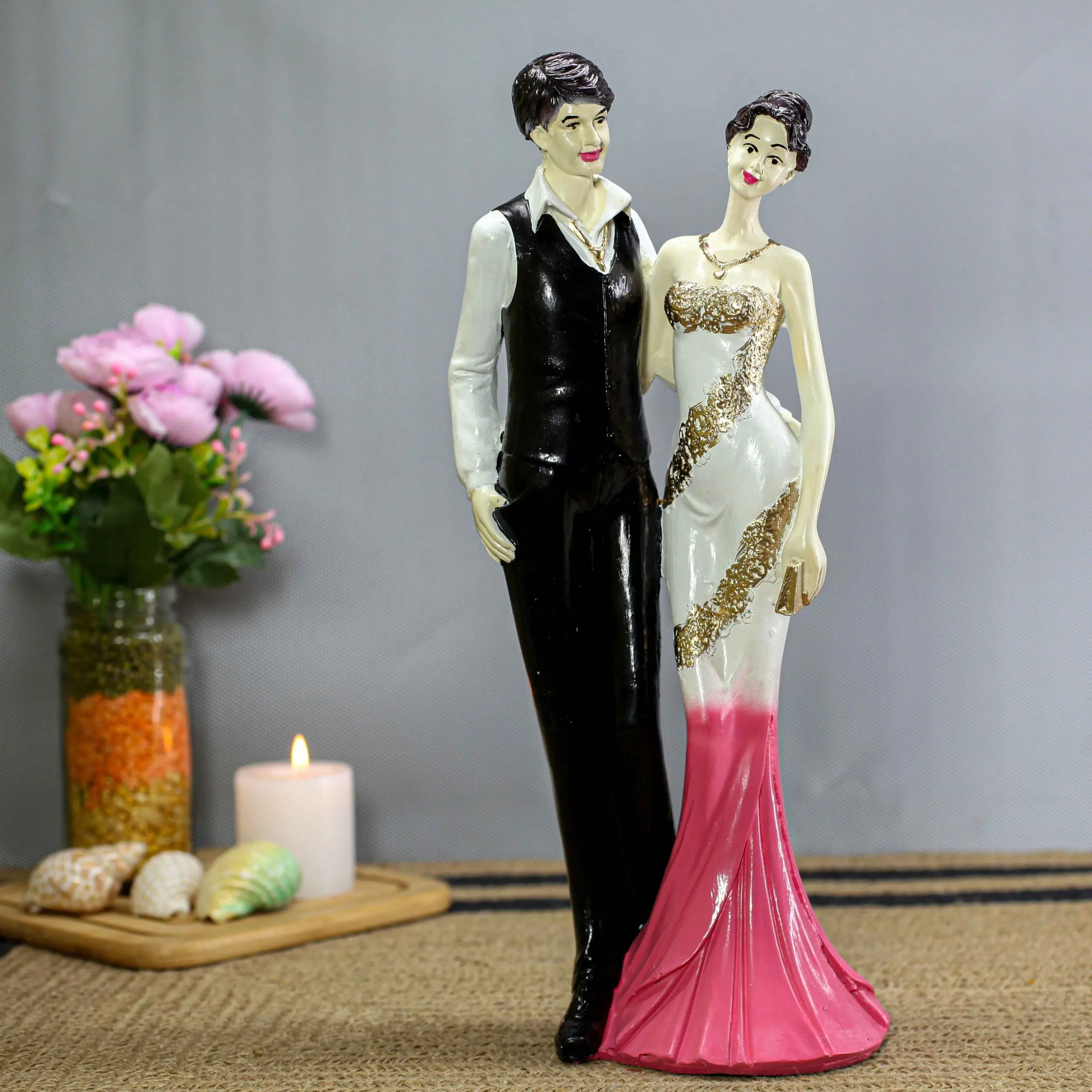 Large Standing Couple Sculpture for Bedroom and Living Room