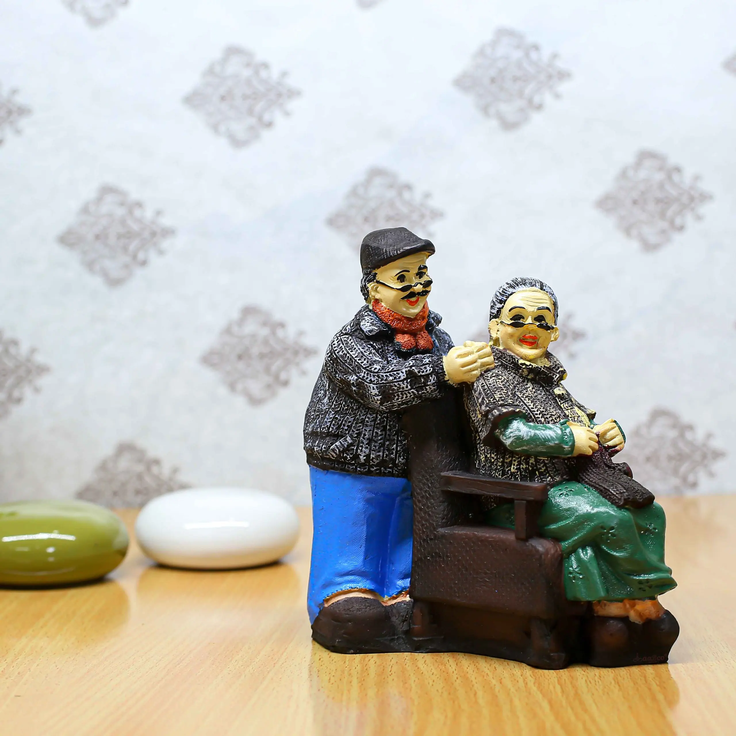 Dada Dadi Couple 1 Cute Resin Elderly Figurine Home Décor Gift