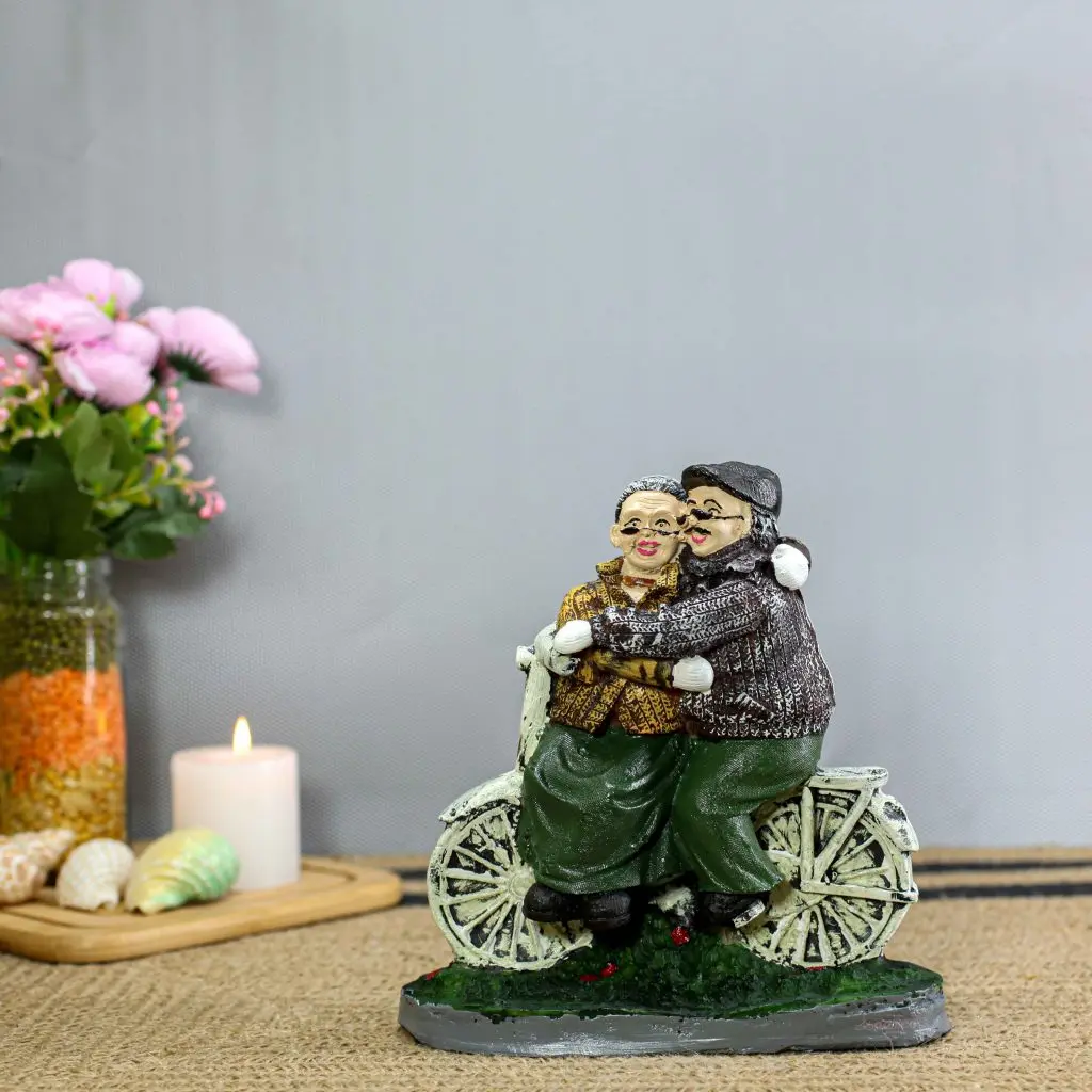 Dada Dadi Couple 2 Cute Elderly Resin Home Décor Figurine Gift