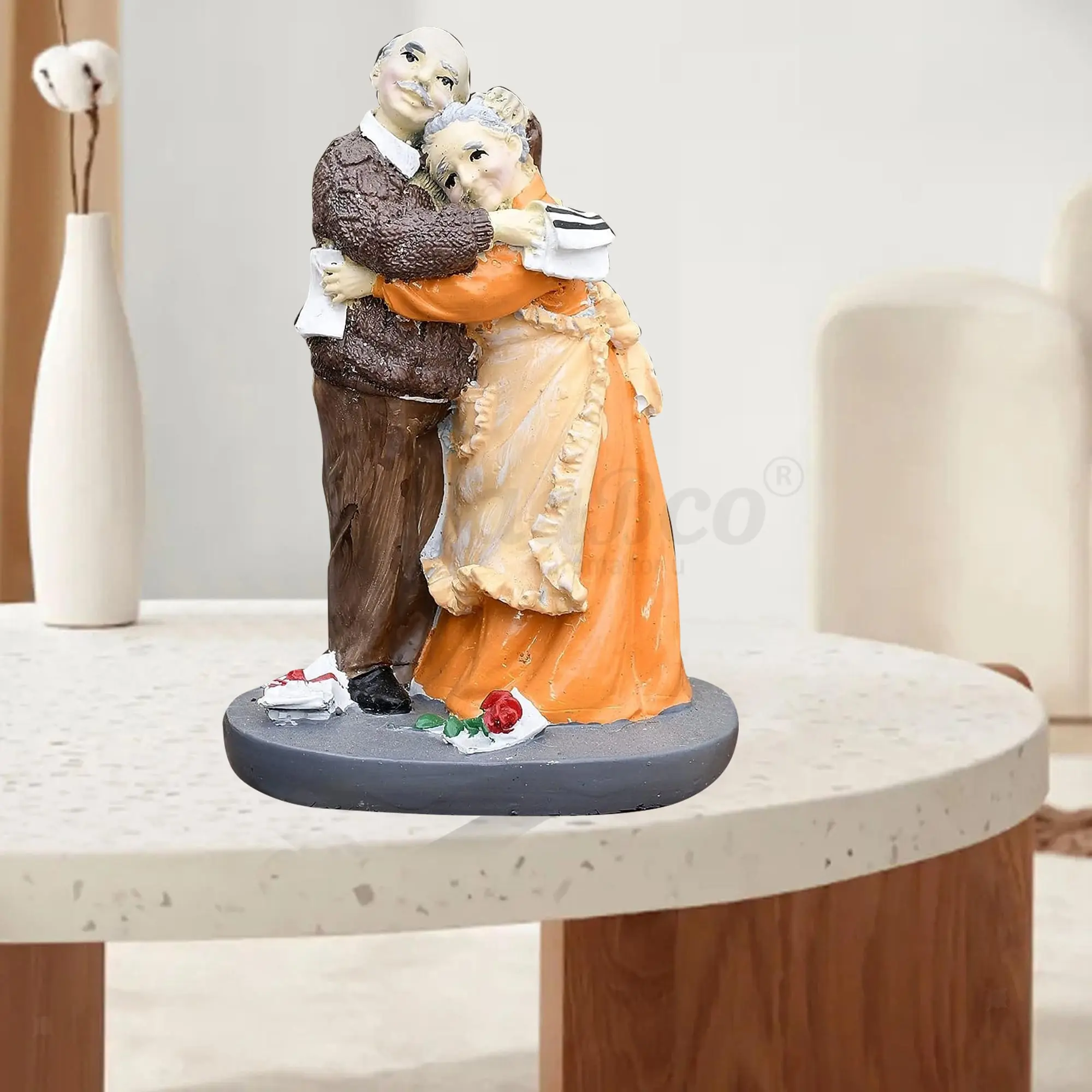 Dada Dadi Couple 7 Handcrafted Elderly Resin Figurine for Home Décor