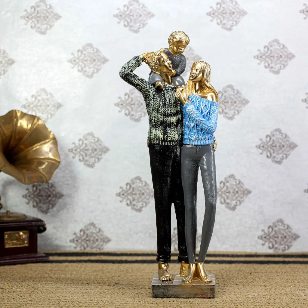Family 6 Resin Family Showpiece for Home and Office Decoration