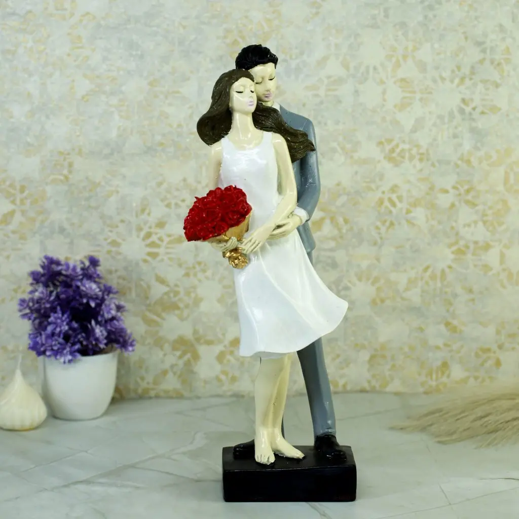 Father with two babies silver family showpiece modern home decor