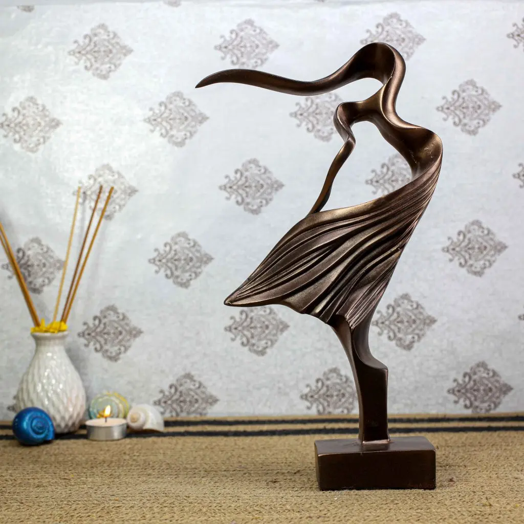 Lady Award silver elegant decorative trophy style sculpture